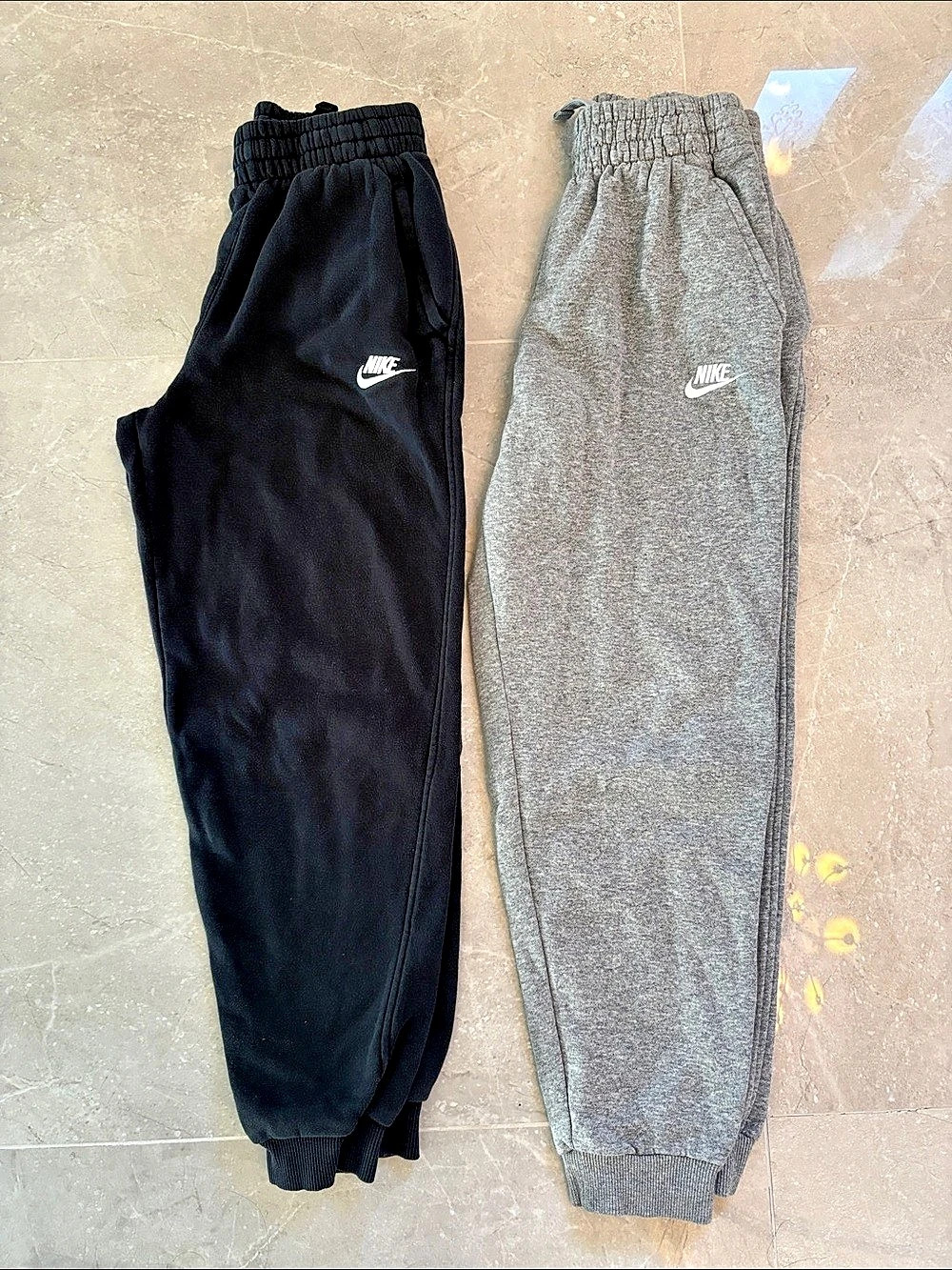 Nike Sportswear Club Fleece Joggers Black & Gray set of 2